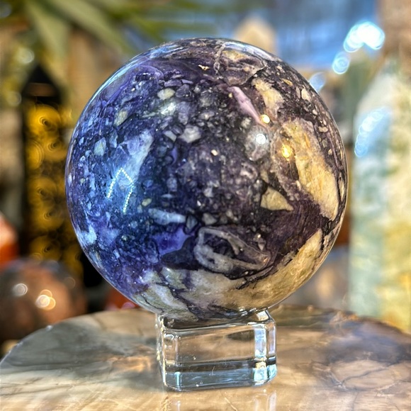 Lepidolite Crystal Sphere! - Picture 1 of 6